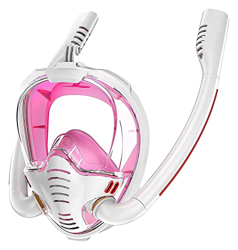 KITZIT Toldos máscaras de Buceo máscara de Snorkel Completa for respiración Segura 180 ° Máscara de Buceo panorámico, Equipo de Snorkel de Doble Tubo  precio