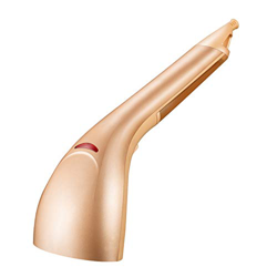 FMOPQ Steam Iron Golden Travel Steamer Double Protection Strong Steamer Plastic Bottom Plate Design with 60ml Visible Water Tank/Long Brush/Slip Handl características