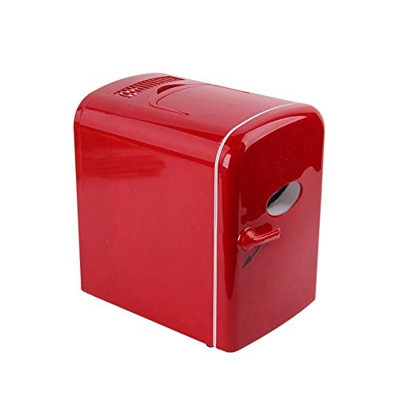 Mini Fridge 4L Car Home Dual-Use Dormitory Mini Refrigerator Dormitory Household Refrigerated Car Refrigerator Drug Refrigerated (Color : Red)