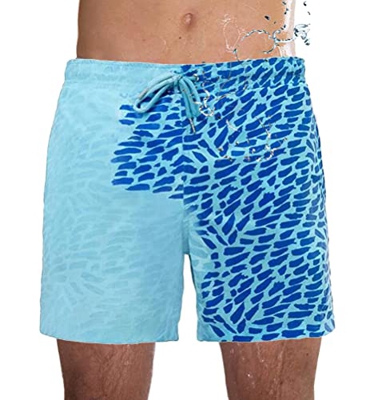 Nemopter Bañador Hombre Shorts de Baño Bañadores para Hombre Que Cambian de Color Pantalones de Playa Que Cambian de Color Sensibles a la Temperatura 