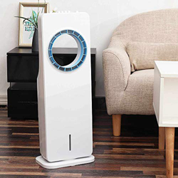 FMOPQ Portable Bladeless Air Conditioning Cooler Dual Water Tank Humidized Fan Humidifiers Air Conditioner Cooling Air Cooler Exhaust Fan 3 Speed Home características