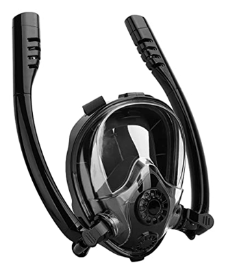 KITZIT Máscaras de Buceo en máscara Anti-Fog natación Seca Seca Buceo gafgle Snorkel Scuba Vidrio (Color : BK, Size : S)