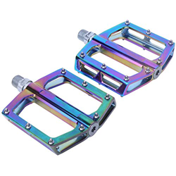 EVTSCAN 1 par de Pedales de Bicicleta Coloridos, reemplazo de Pedales de Bicicleta universales de aleación de Aluminio compatibles con la mayoría de B características