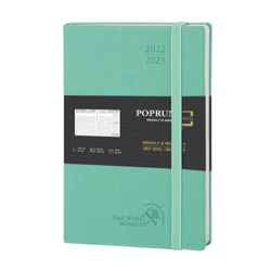 POPRUN Agenda 2022 2023 Semana Vista Vertical 16,5 x 22 cm - 16 Meses Agenda Escolar 2022-2023 Semanal de Sep’22-Dic’23 con Tapa Blanda en Cuero Vegan precio