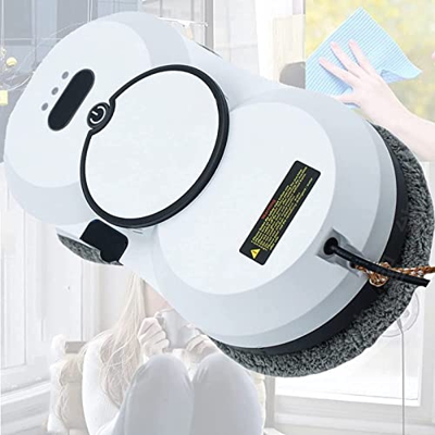 USGitke Robot Limpiacristales Ventana,Robot Limpiacristales Automático Inteligente Sensores Reconocimiento De Superficies Y Bordes-White