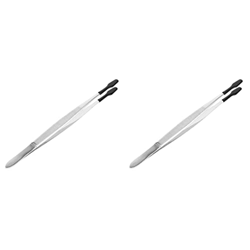 DOITOOL 2 Uds. De Acero Antiestático Herramienta de Recolección Pinzas de Goma con Punta de Efectivo para Pasatiempos Pinzas Artesanales Duraderas Ant precio