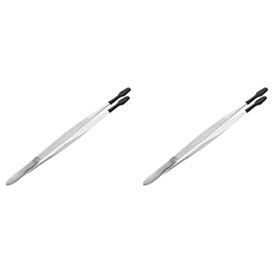 DOITOOL 2 Uds. De Acero Antiestático Herramienta de Recolección Pinzas de Goma con Punta de Efectivo para Pasatiempos Pinzas Artesanales Duraderas Ant
