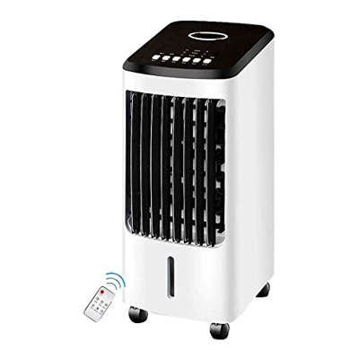 FMOPQ EvaporativeCoolersAirConditionersMobileAirConditionersForHomewithHumidifierLouvreAirPurifierFrontAdjustableWideAngleBlackandWhite23X25.5X58CM(Co