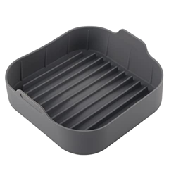 Reemplazo de olla de silicona para freidora de aire, cesta cuadrada de silicona para accesorios de freidora de 10 pulgadas, fácil limpieza de la cesta características