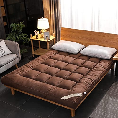 JCAMZ Colchones de Futón Gruesos de Invierno, Colchón de Piso Enrollable Japonés Estera de Tatami Amigable con La Piel Almohadilla de Dormir Plegable 