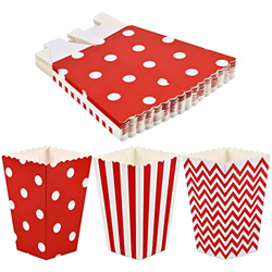 18PCS Caja de Fiesta de Palomitas Contenedor de Dulces Cajas de palomitas Bolsas De Palomitas Caja de Pop Corn para Noches de Cine Los Bocados del Par características
