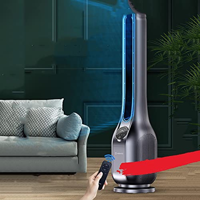 Household Fan Leafless Air Conditioner Fan 6M Smart Remote Control LED Touch Screen Room Temperature Digital Display 70° Wide-Angle Air Supply 24-Hour