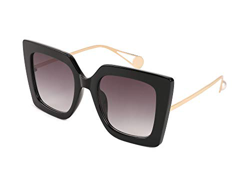 FEISEDY Gafas de Sol de Ojo de Gato Cuadradas de Gran Tamaño Para Mujer con Perlas Incrustadas en el Templo B2625 características