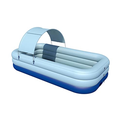 Piscina Infantil, Alberca Piscina Hinchable Juguetes Piscina Piscina Piscina sobre el Suelo para Patio Interior y Exterior, con Toldo (Color : A, Size