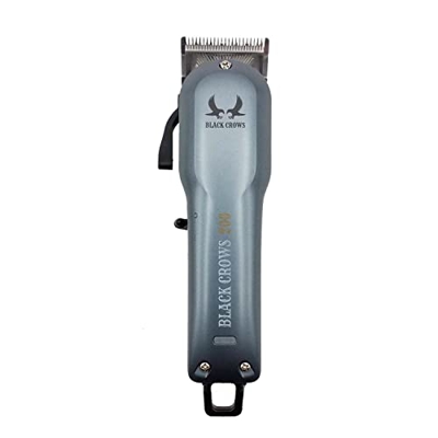 ASUER Maquina Corta Pelo Black Crows Profesional a Batería 8W Cuchilla Acero al Carbono 4 peines