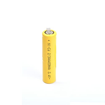 Cycles Batería Recargable 2 Piezas 2/3 AA 2.4V 400Mah Batería 2/3 AA 2.4V Ni-CD Batería Recargable para afeitadora eléctrica Cepillo de Dientes Razor
