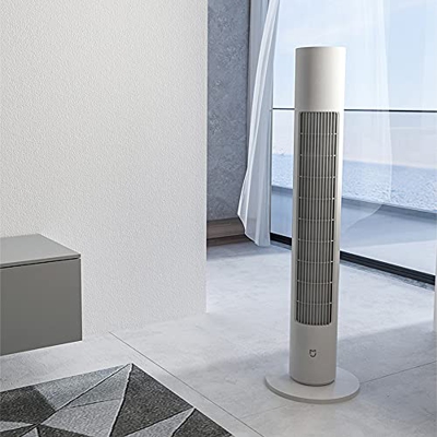 Leafless Vertical Fan Electric Fan Floor Air Circulation Fan 150° Three-Dimensional Wide-Angle Soft Wind 100 Speed Adjustable Support 12 Hours Timing 