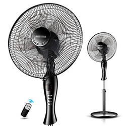 Floor Home Vertical Fan Remote Control Timing Mute Shaking His Head en oferta