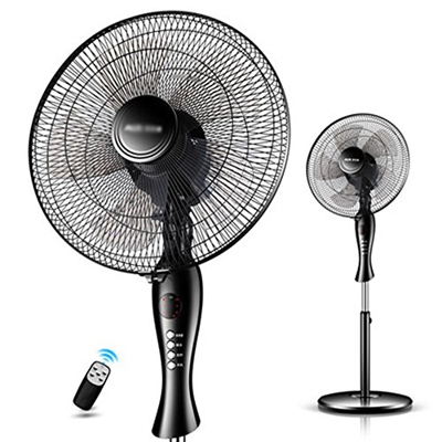 Floor Home Vertical Fan Remote Control Timing Mute Shaking His Head