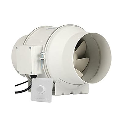 6 Inch Exhaust Fan Inline Duct Fan Ventilator Infinity Ventilation Blower Can Fan Low Noise Energy-Saving for Basement Bathroom Kitchen Workshop Home 