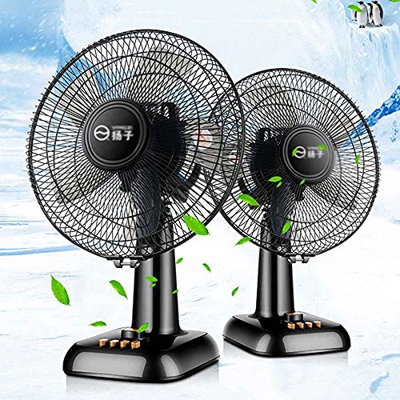 Fan Portable Electric Fan Air Conditioning Circulating Fan Five Leaf Soft Wind Three Gear Adjustment Cooling Desktop Electric Fan (Black) 220V