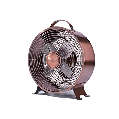 FMOPQ Industrial Fan Antique Metal Desk Fan Independent Household Cooling Fan Cafe Personal Circulation Fan Retro Electric Fan a 3126Cm
