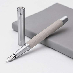 Fountain Pens Luxury Fountain Pen 0.5mm Black F Nib Converter Pen Steel Ink Pens Simple Business Signing Pen Writing Pens Office Stationery Calligraph en oferta