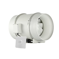 12 Inch Exhaust Fan Inline Duct Fan Ventilator Infinity Ventilation Blower Can Fan Low Noise Energy-Saving for Basement Bathroom Kitchen Workshop Home características