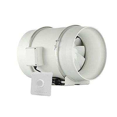 12 Inch Exhaust Fan Inline Duct Fan Ventilator Infinity Ventilation Blower Can Fan Low Noise Energy-Saving for Basement Bathroom Kitchen Workshop Home