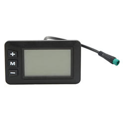 Alomejor Medidor de Pantalla Plástico Negro Impermeable Bicicleta Eléctrica Pantalla LCD Medidor Panel Artesanía Exquisita Medidor de Bicicleta Eléctr precio