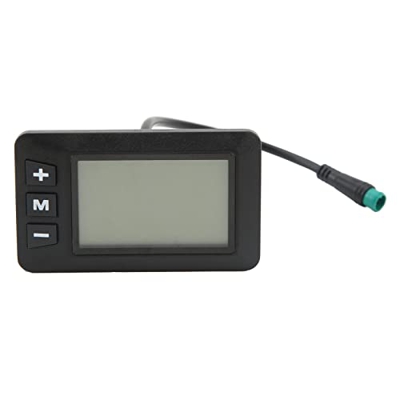 Alomejor Medidor de Pantalla Plástico Negro Impermeable Bicicleta Eléctrica Pantalla LCD Medidor Panel Artesanía Exquisita Medidor de Bicicleta Eléctr