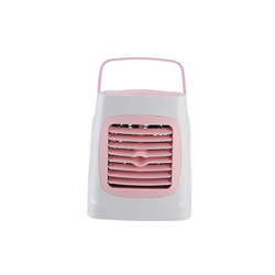 FMOPQ Portable Mini Humidifier Cooling Fan Multi-Functional USB LED Air Cooler for Home Bedroom Office Table Fan Ventilador (Color : Pink) en oferta