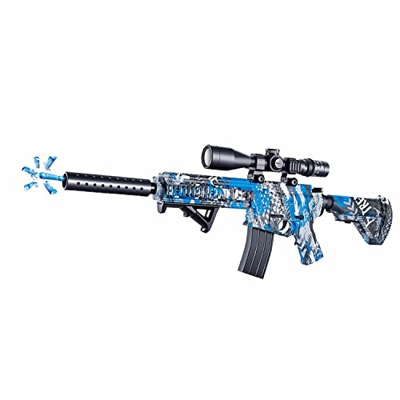 MTSS Blaster De Bola De Gel Eléctrico, Modo De Disparo Doble, Lanzador De Bola De Salpicadura con 3000 Bolas De Gel Y Gafas, para Actividades Al Aire 