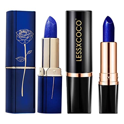 Lápiz labiales mágicos Que Cambia de Color | Barra de Labios de Rosa Azul Coreana | Shimmer Lip Stain Hidratante Larga duración | Juego de Tinte Labio