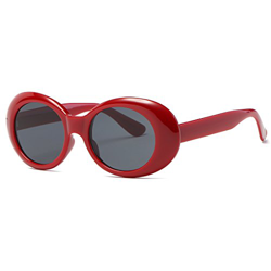 kimorn Clout Goggles gafas de sol para mujer Ovaladas marco Bisagras de metal Gafas K0567 (Rojo&Negro) en oferta