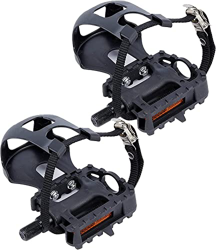 Pedales de bicicleta de carretera y de montaña, pedales de bicicleta con clip for el dedo del pie y correas Pedales de bicicleta de aleación for SPD S características