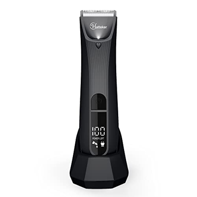 Hatteker Cortador de pelo de ingle eléctrico profesional, para hombres, IPX7 impermeable