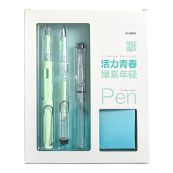 Benkeg Juego de Pluma estilográfica de 0,5 mm con 12 Cartuchos de Tinta 2 Puntas 1 Absorbente de Tinta Excelente Regalo de Escritura para Oficina de características