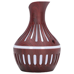 Mini difusor de aroma, apagado automático sin agua, pequeña olla para dormir, USB, luz nocturna, grano de madera características