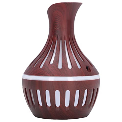 Mini difusor de aroma, apagado automático sin agua, pequeña olla para dormir, USB, luz nocturna, grano de madera