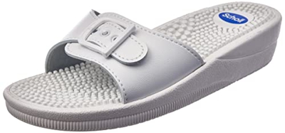 Doctor Scholl Sandalia New Massage, Calzado Ortopédico Mujer, White, 42 EU