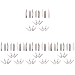 NUOBESTY 80 Piezas Plumín Práctico Manga Estudiantes para Varios Tamaños Fuente de Caligrafía Plateada Suministros Pintura Pluma de Metal Acero Dibujo precio