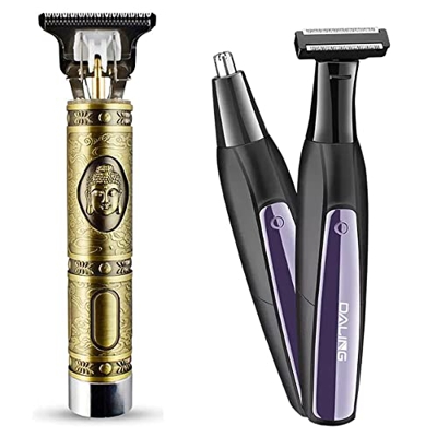 Máquina para Cortar el Pelo con Modelo Buda y Afeitadora Recortadora de Barba y Nariz Recargable Daling | Trimmer Hair Buda Gold | Maquinilla de Afeit