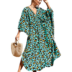 Tyidalin Kaftan Vestido Maxi Largo Playa Mujer Verano Estampado Camisolas y Pareos Bohemio Kimono Cover Ups (Color 30, Talla única) en oferta