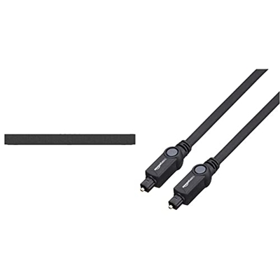 Barra de Sonido LG SP2 de 100W de Potencia 2.1 Canales, HDMI ARC & Amazon Basics - Cable óptico de Audio Digital Toslink (1 m)