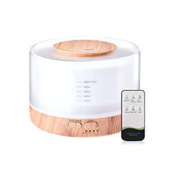JINGRU Difusor de aromaterapia de aceite esencial de gran capacidad de 500 ml Vaporizador humidificador de aire de aceite fragante con iluminación col en oferta