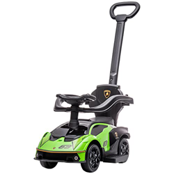 AIYAPLAY 2 en 1 Coche Correpasillos para Niños 12-36 Andador Empujador con Manija de Empuje Bocina 86,5x40x89,5 cm Verde y Negro características
