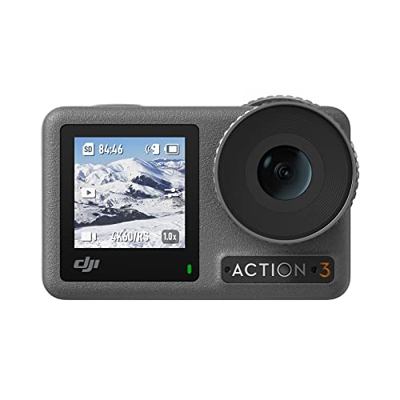 Pack Estándar Osmo Action 3 - Cámara de acción 4K, FOV superamplio, HorizonSteady, resistente al frío, gran autonomía, soporte vertical de liberación 