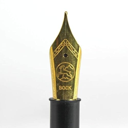 Pluma estilográfica Bock con carcasa Bock # 6 Placa de oro | Peter Bock | #250 Bock Triple (Medium (M)) en oferta