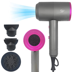 Secador iónico de 3000 W ANMECS secador profesional 3 ajustes de calor y 2 velocidades, botón de aire frío con 1 difusor y 2 concentradores para mucho precio